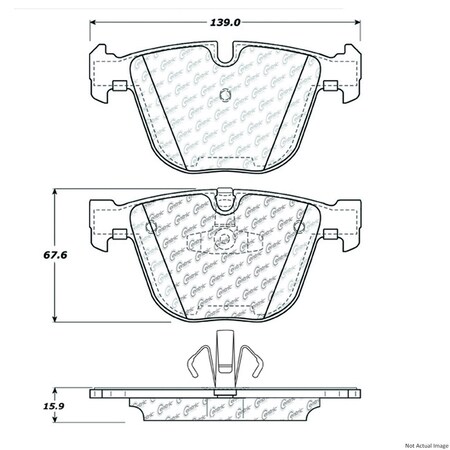 Centric Parts Metallic Brake Pad W/Shims, 102.09191 102.09191